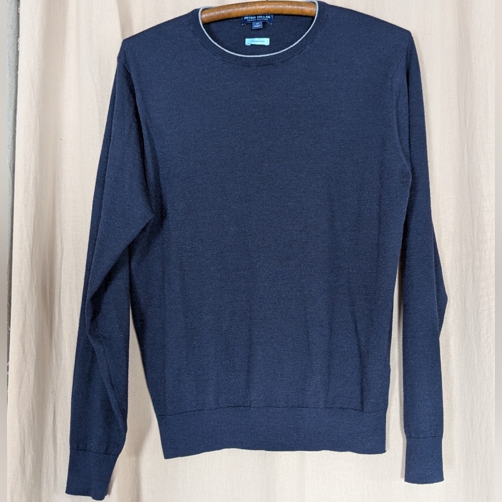 Peter Millar Navy Excursionist Flex Crewneck Golf… - image 6